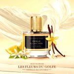 Le parfum Vanille Alcantara avec une gousse de vanille, agrumes et fleurs