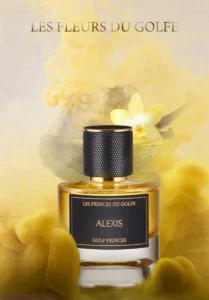 Amber fragrance in vanilla smoke